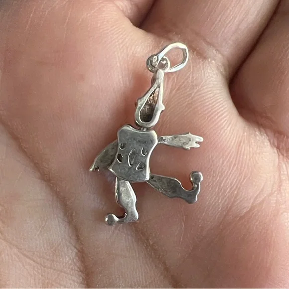 Silver Clown Pendant Necklace - Picture 3 of 7